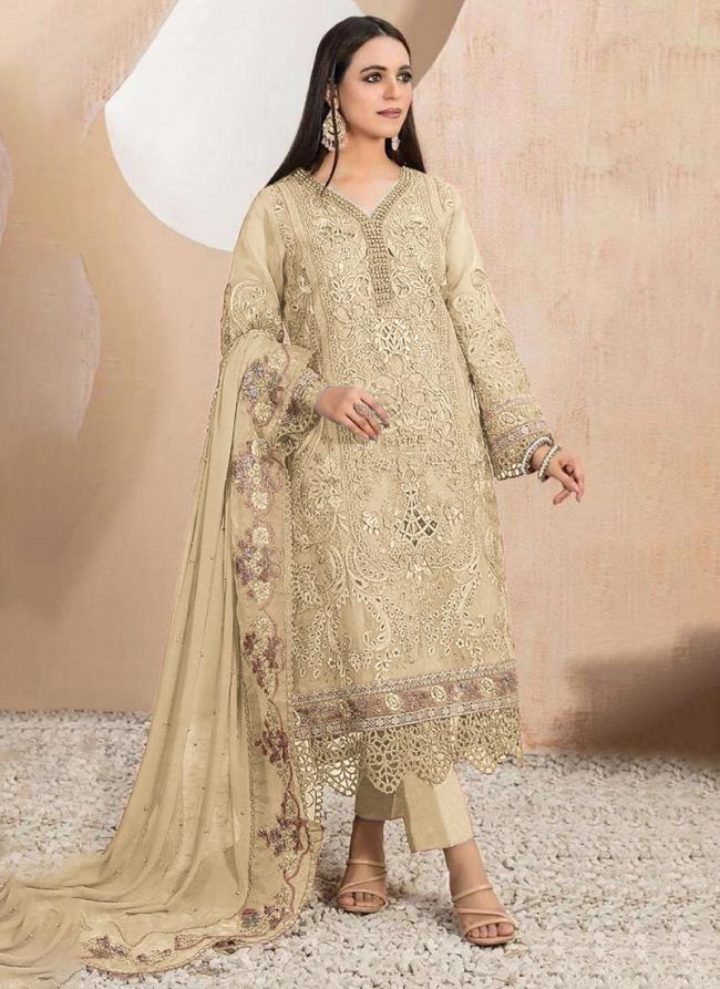 Organza Light Green Eid Wear Embroidery Work Pakistani Suit